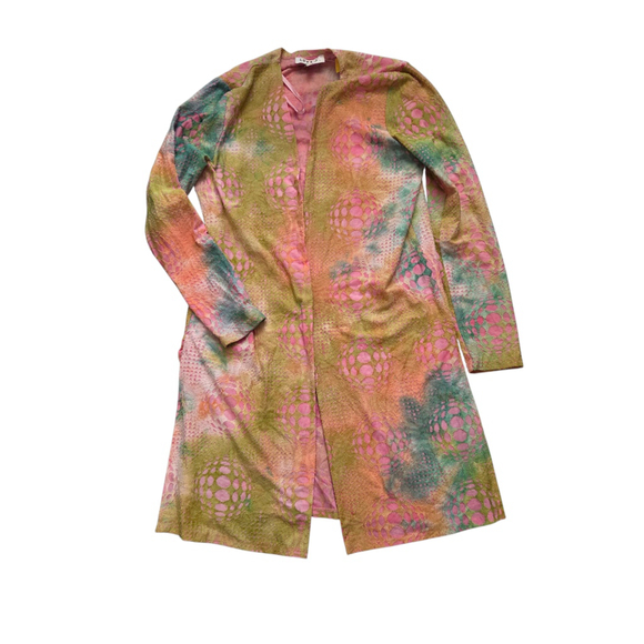 Love J Multicolor Long Knit Duster Cardigan Large - Picture 2 of 5